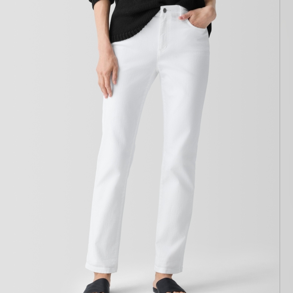 Eileen Fisher organic cotton denim slim jean